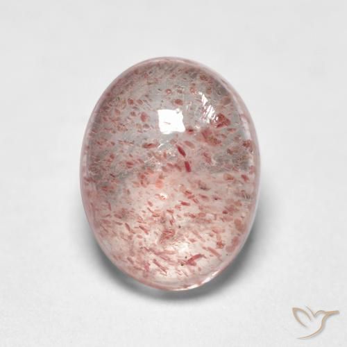 1.43ct 天然 浅粉色 草莓石英, 椭圆形, 透明