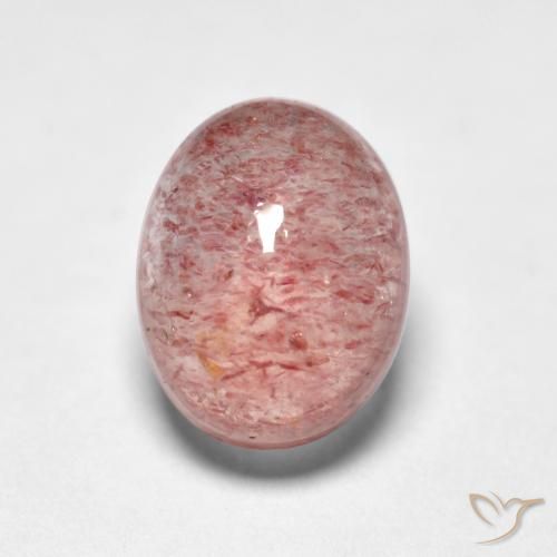 1.70ct 天然 中粉红色 草莓石英, 椭圆形, 透明