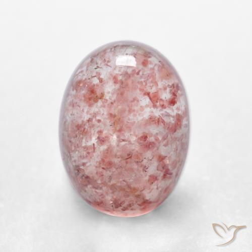 1.73ct 天然 浅粉色 草莓石英, 椭圆形, 半透明