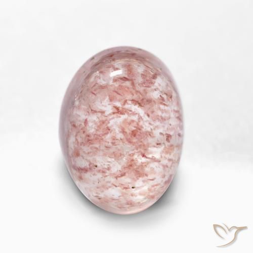 2.00ct 天然 浅粉色 草莓石英, 椭圆形, 半透明