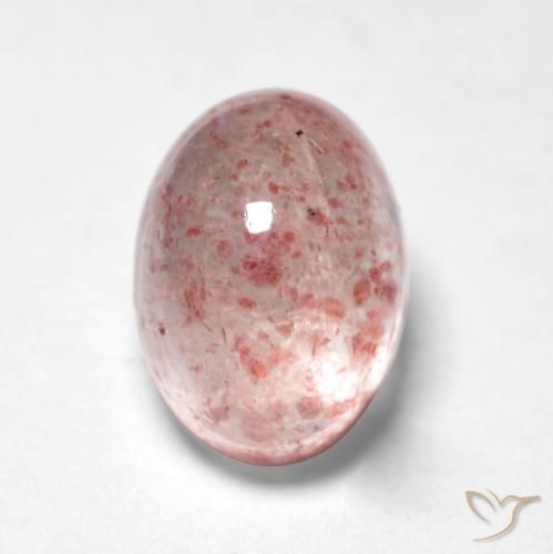 1.28ct 天然 大地粉色 草莓石英, 椭圆形, 透明