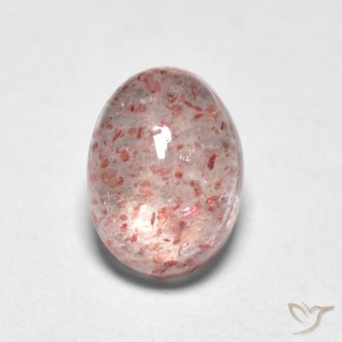 1.07ct 天然 浅粉色 草莓石英, 椭圆形, 透明