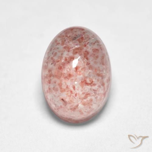 1.27ct 天然 大地粉色 草莓石英, 椭圆形, 半透明