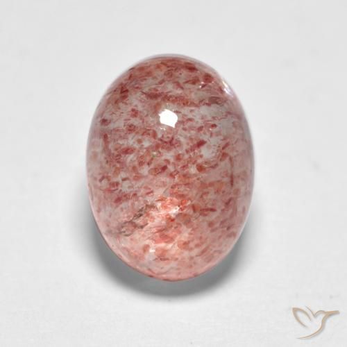 1.83ct 天然 中粉红色 草莓石英, 椭圆形, 半透明