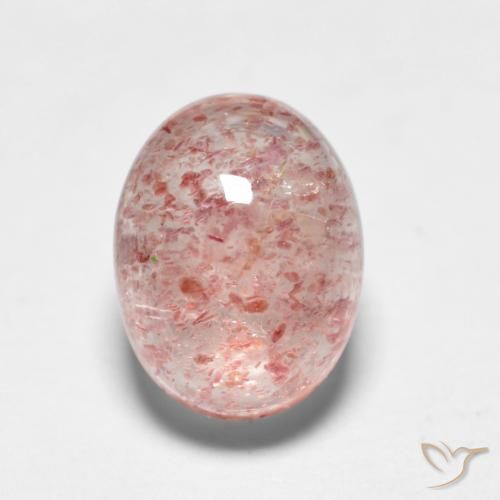 1.95ct 天然 中粉红色 草莓石英, 椭圆形, 半透明