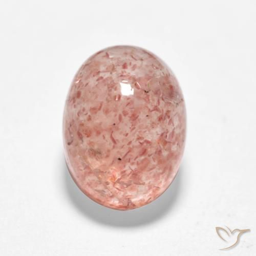 1.92ct 天然 大地粉色 草莓石英, 椭圆形, 半透明