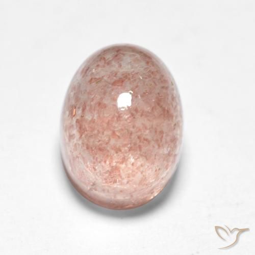 1.96ct 天然 桃玫瑰 草莓石英, 椭圆形, 半透明