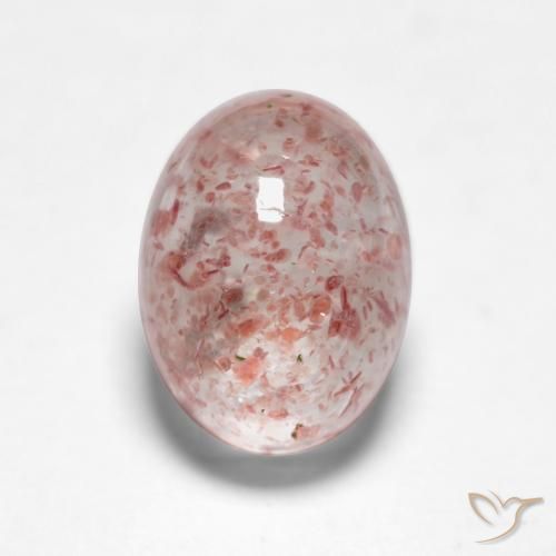 1.69ct 天然 中粉红色 草莓石英, 椭圆形, 半透明