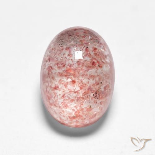 1.85ct 天然 浅淡粉色 草莓石英, 椭圆形, 半透明