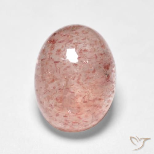 1.88ct 天然 火烈鸟粉色 草莓石英, 椭圆形, 半透明