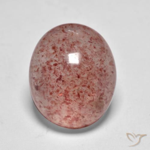 6.93ct 天然 深玫瑰粉色 草莓石英, 椭圆形, 半透明