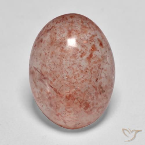 7.92ct 天然 大地粉色 草莓石英, 椭圆形, 半透明