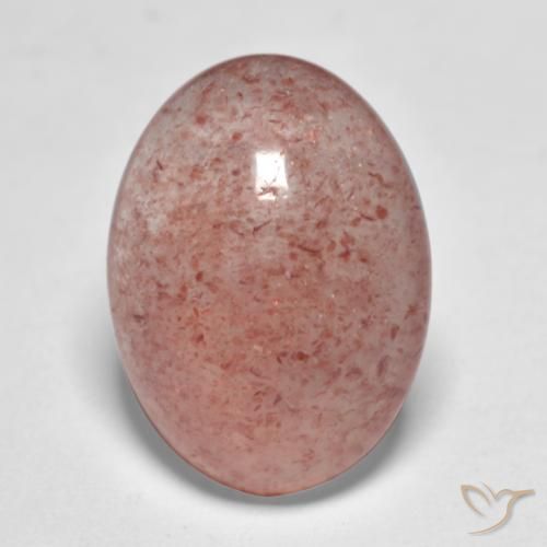 7.24ct 天然 中粉红色 草莓石英, 椭圆形, 半透明