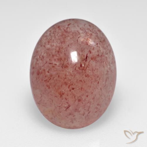 6.80ct 天然 中浅粉色 草莓石英, 椭圆形, 半透明