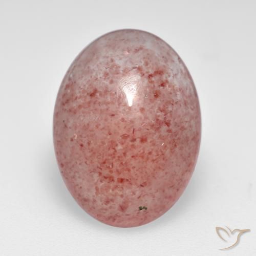 7.12ct 天然 中浅粉色 草莓石英, 椭圆形, 半透明