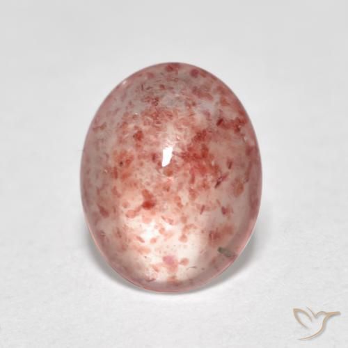 0.92ct 天然 大地粉色 草莓石英, 椭圆形, 透明