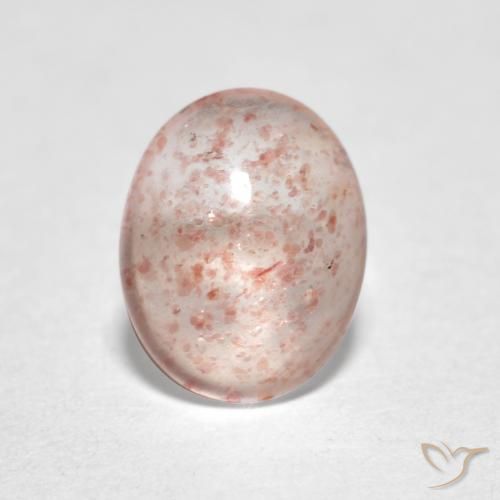 0.92ct 天然 浅粉色 草莓石英, 椭圆形, 透明