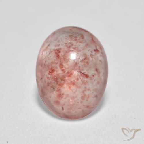 1.19ct 天然 大地粉色 草莓石英, 椭圆形, 半透明