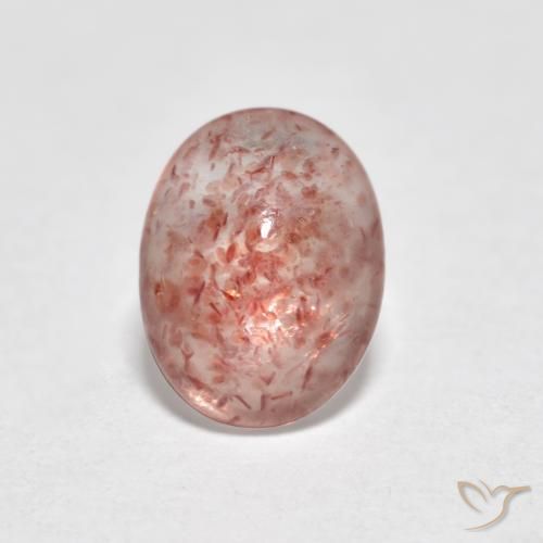 0.87ct 天然 中粉红色 草莓石英, 椭圆形, 半透明