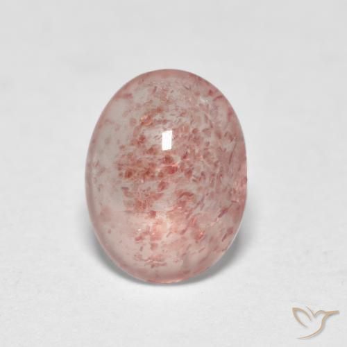 0.91ct 天然 大地粉色 草莓石英, 椭圆形, 半透明