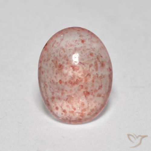 0.90ct 天然 大地粉色 草莓石英, 椭圆形, 半透明