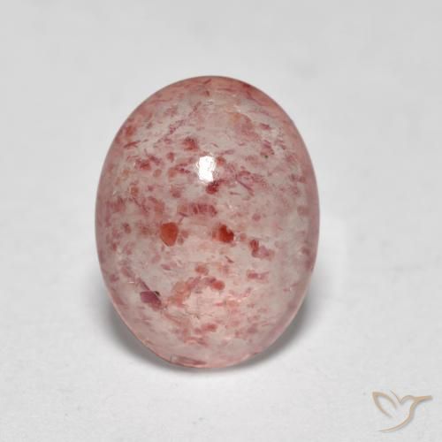 1.09ct 天然 中粉红色 草莓石英, 椭圆形, 半透明