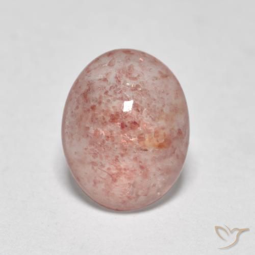 1.03ct 天然 大地粉色 草莓石英, 椭圆形, 半透明
