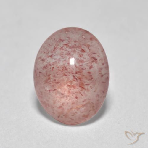 1.11ct 天然 中浅粉色 草莓石英, 椭圆形, 半透明