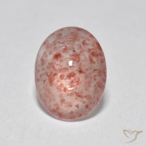 0.93ct 天然 浅粉色 草莓石英, 椭圆形, 半透明
