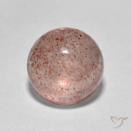 2.61ct 天然 浅粉色 草莓石英, 圆形的, 半透明