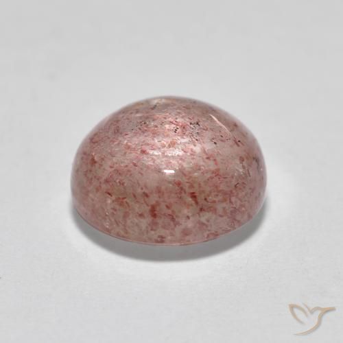 2.35克拉天然草莓石英，圆形的，半透明