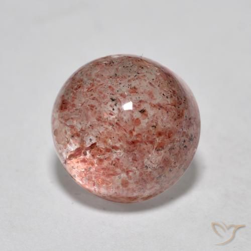 2.90ct 天然 玫瑰粉色 草莓石英, 圆形的, 半透明
