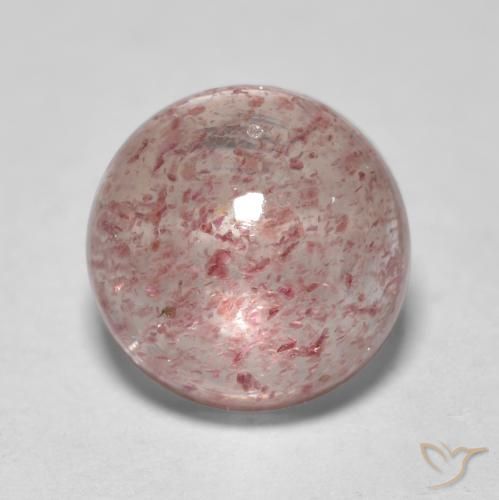2.69ct 天然 浅粉色 草莓石英, 圆形的, 半透明