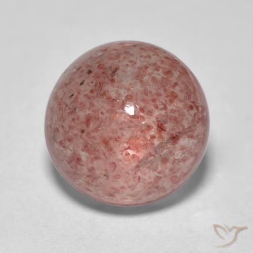 2.89ct 天然 中粉红色 草莓石英, 圆形的, 半透明