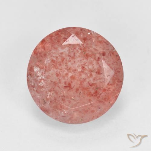 2.97ct 天然 中粉红色 草莓石英, 圆形的, 半透明