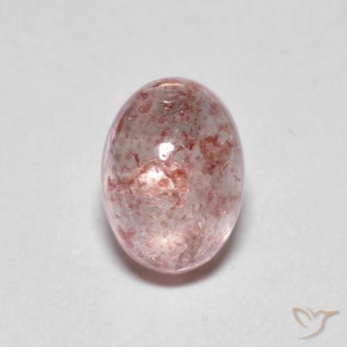1.23ct 天然 浅粉色 草莓石英, 椭圆形, 半透明
