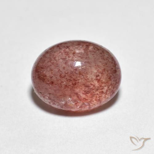 2.53ct 天然 砖红色 草莓石英, 椭圆形, 半透明
