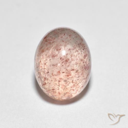 2.66ct 天然 浅粉色 草莓石英, 椭圆形, 透明