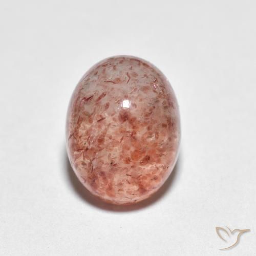 2.47ct 天然 浅砖红色 草莓石英, 椭圆形, 透明