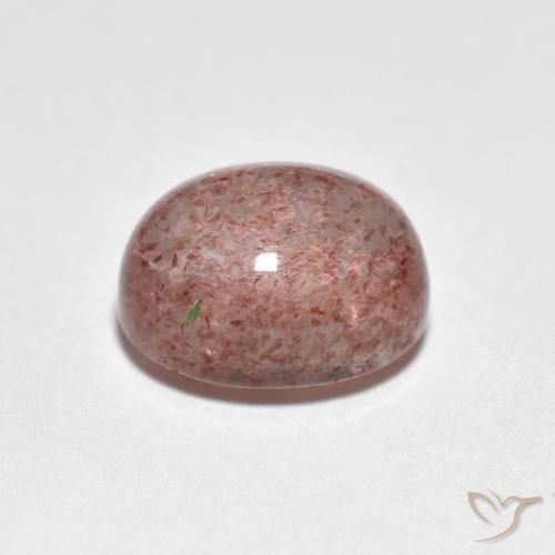 2.73克拉天然草莓石英，椭圆形，透明