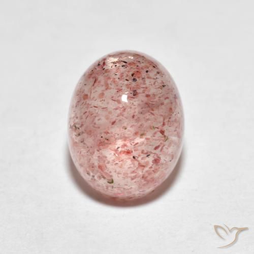 2.59ct 天然 大地粉色 草莓石英, 椭圆形, 半透明