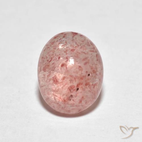 2.43ct 天然 中粉红色 草莓石英, 椭圆形, 透明
