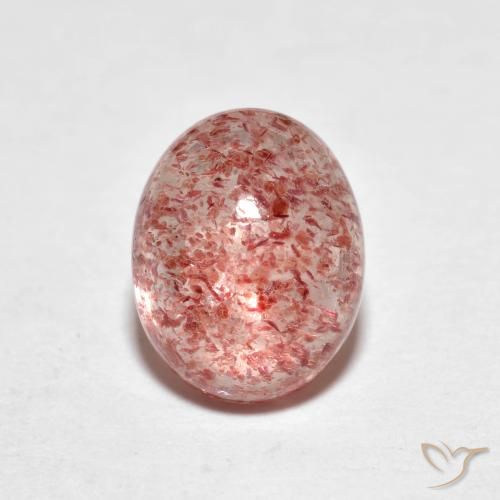 2.39ct 天然 覆盆子粉 草莓石英, 椭圆形, 透明
