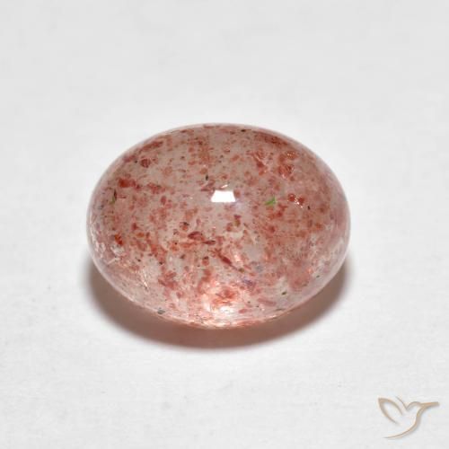 2.70ct 天然 橙粉色 草莓石英, 椭圆形, 透明
