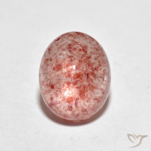 2.56ct 天然 中粉红色 草莓石英, 椭圆形, 透明