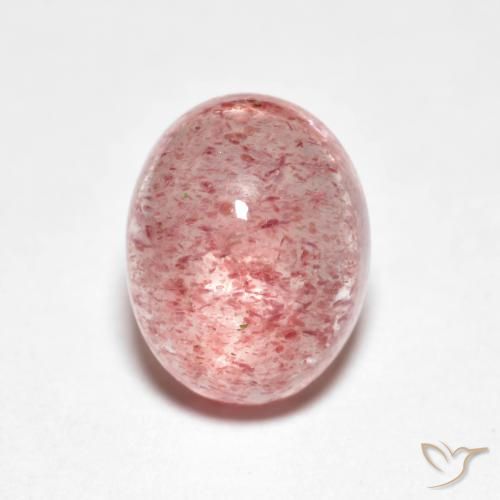 2.74ct 天然 浅淡粉色 草莓石英, 椭圆形, 透明
