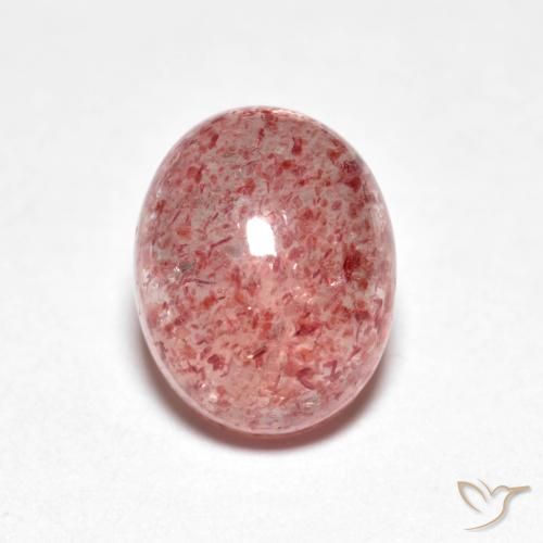 2.84ct 天然 浅淡粉色 草莓石英, 椭圆形, 透明