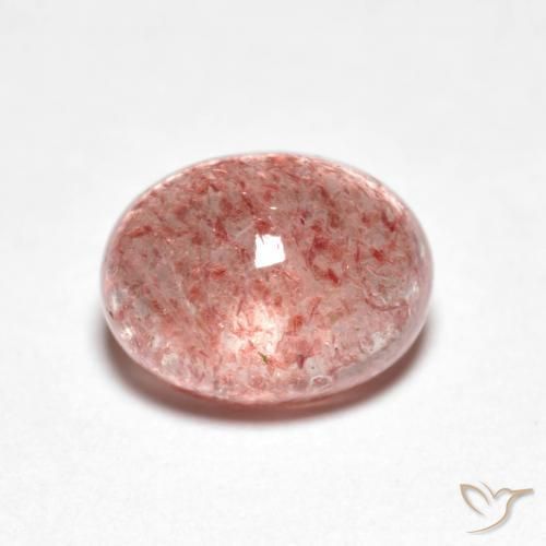 2.66ct 天然 中粉红色 草莓石英, 椭圆形, 透明
