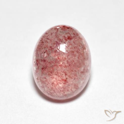 2.39ct 天然 中浅粉色 草莓石英, 椭圆形, 透明