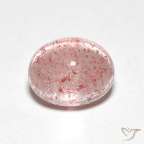 2.36ct 天然 淡泡泡糖粉色 草莓石英, 椭圆形, 透明